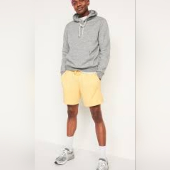 Old Navy French Terry Sweatshorts Morning Sun Yellow 7" Leg Size Mens Large - Picture 2 of 14